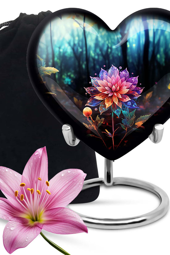 Lotus Flower Cremation Urn - Artistic Memorial Urn For Human Ashes