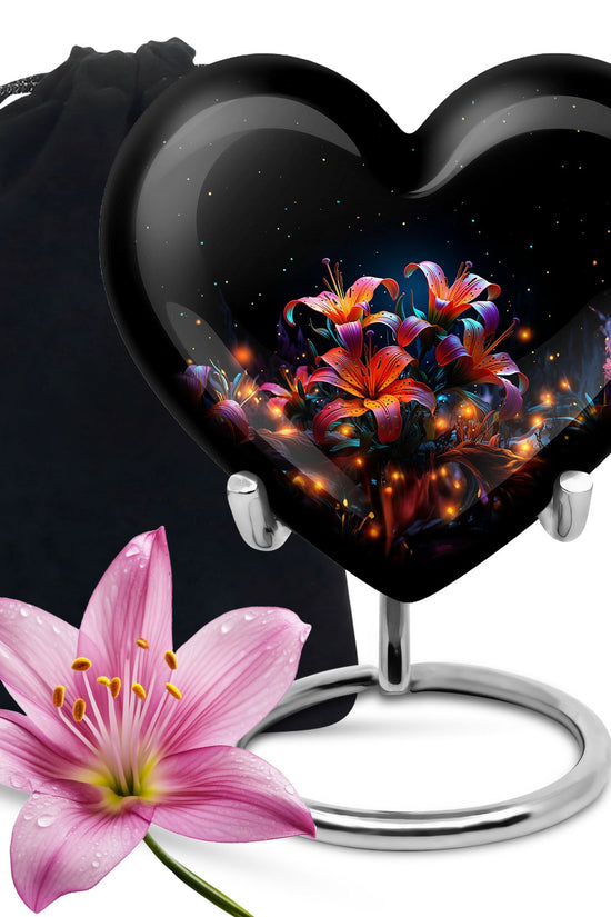 Tiger Lily Memorial Urn Large Cremation Urn For Male & Female