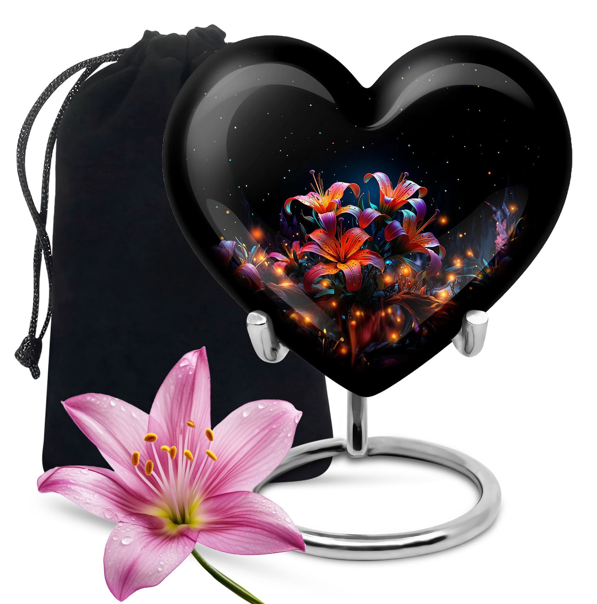 Tiger Lily Memorial Urn Large Cremation Urn For Male & Female