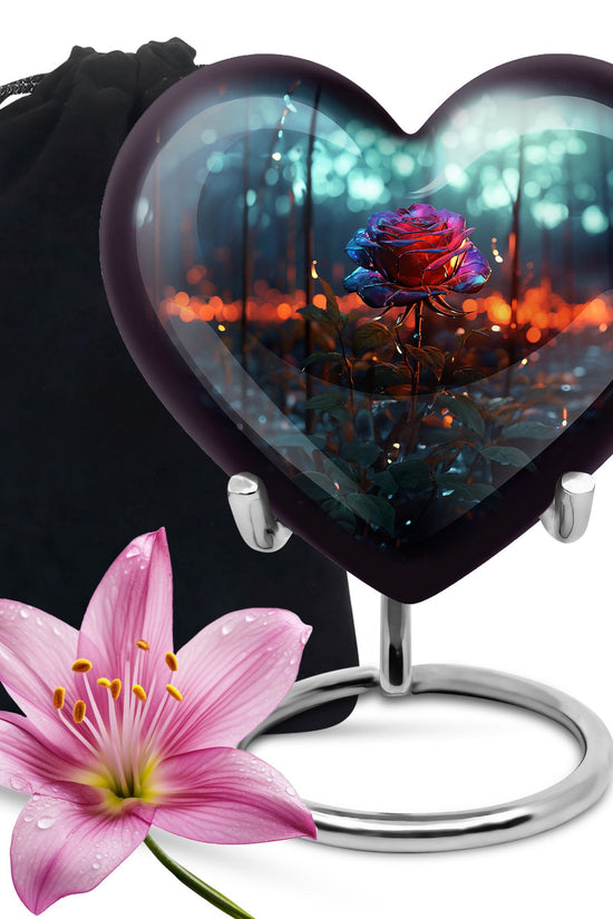 Luxury Rose Funeral Urn - Premium Cremation Urn For Burial