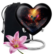 Colourful Hummingbird Memorial Urn - Premium Funeral Urn For Loved Ones