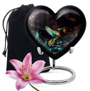 Crystal Hummingbird Theme Cremation Urn - Luxury Funeral Urn For Loved Ones