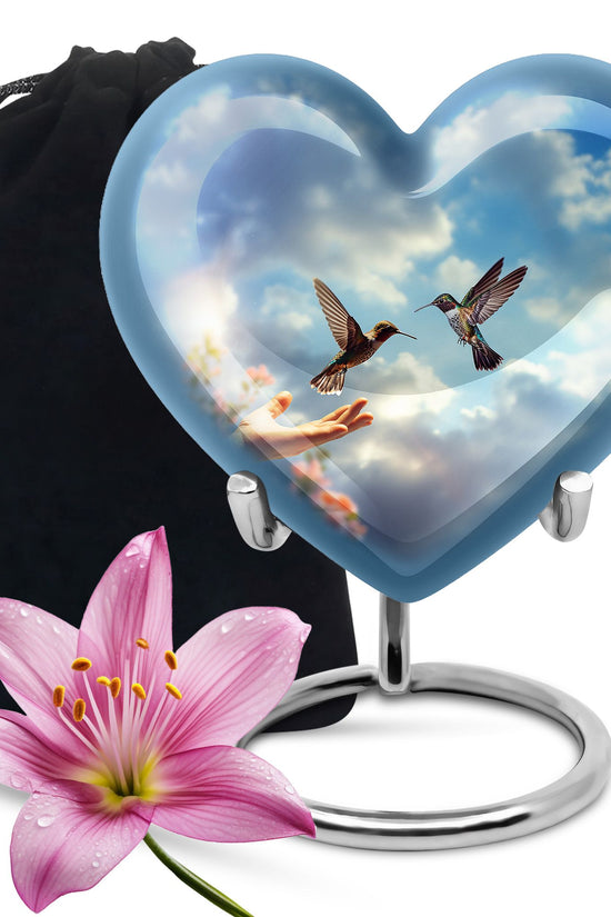 Couple Hummingbird Cremation Urn - Elegent Memorial Urn For Loved Ones