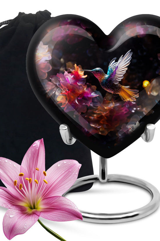 Unique Hummingbird Funeral Urn - Decorative Memorial Urn For Human Ashes