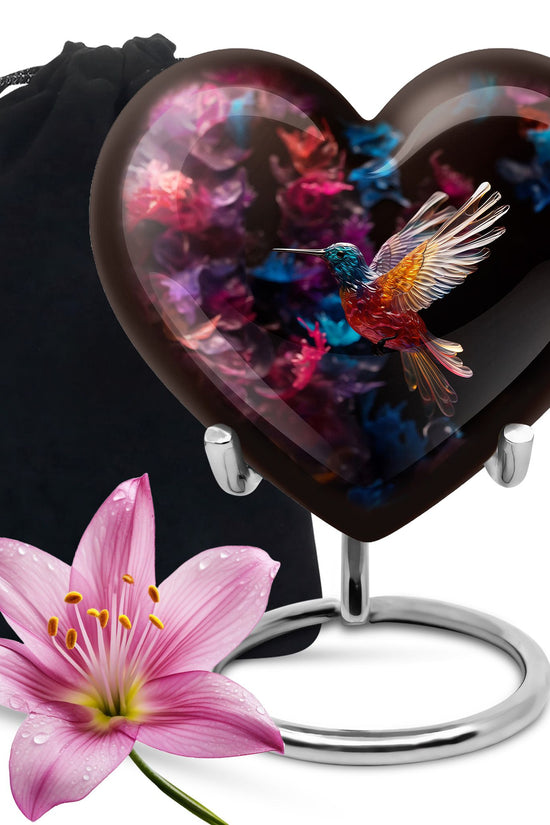 Flying Hummingbird Cremation Urn - Beautiful Funeral Urn For Adults Ashes