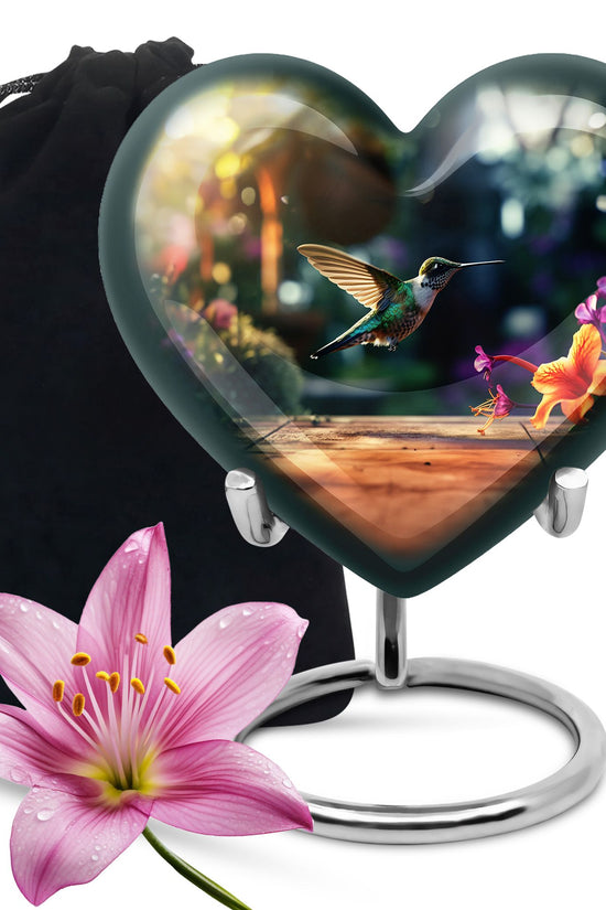 Hummingbird Funeral Urn - Large Memorial Urn For Male & Female