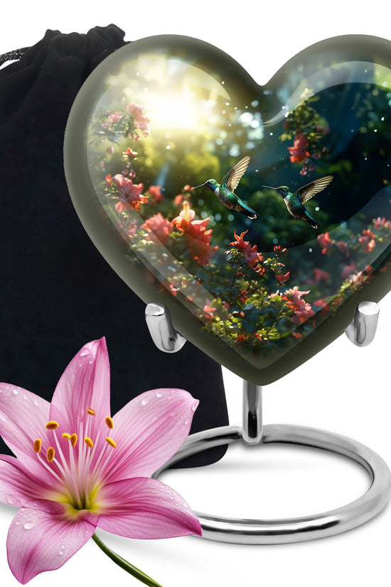 Flying Hummingbird Memorial Urn – Nature Inspired Funeral Urn For Ashes
