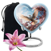 Beautiful Memorial Urn For Ashes - Dove Bird Theme CrematIon Urn
