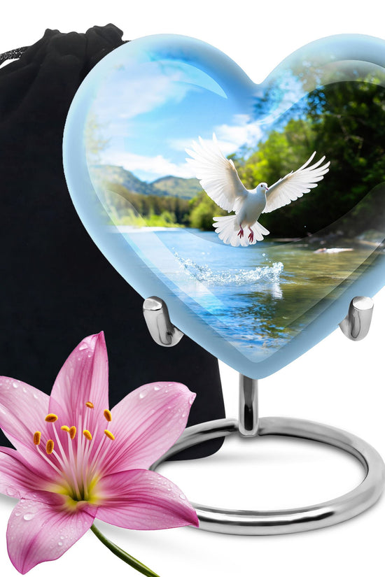 Nature Funeral Theme Urn - Dove Memorial Urn For Loved Ones
