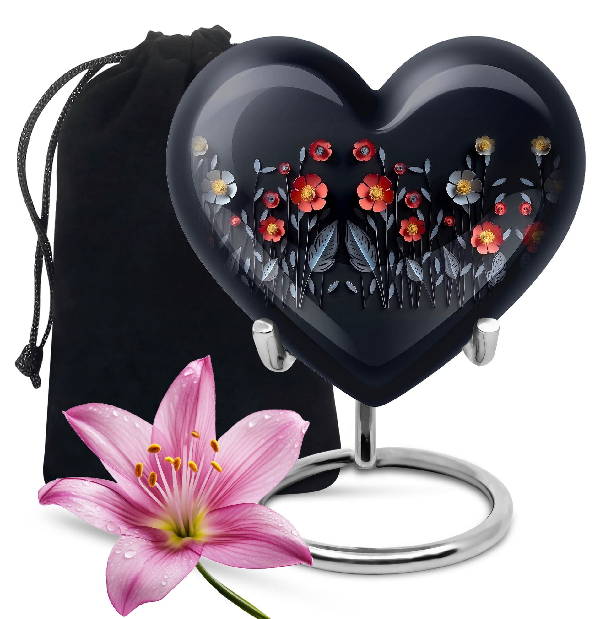 Origami Paper Flower Theme - Artistic Memorial Urn For Human Ashes