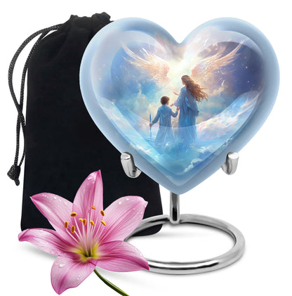 Angel Heaven Memorial Urn - Guardian Angel Cremation Urn For Adult Ashes