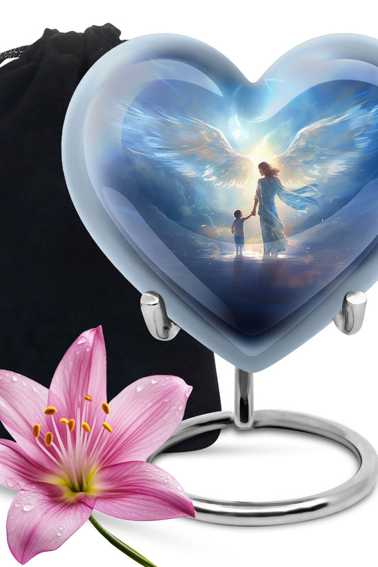 Divine Angel Light Memorial Urn - Spiritual Cremation Urn For Loved Ones