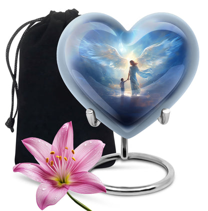 Divine Angel Light Memorial Urn - Spiritual Cremation Urn For Loved Ones