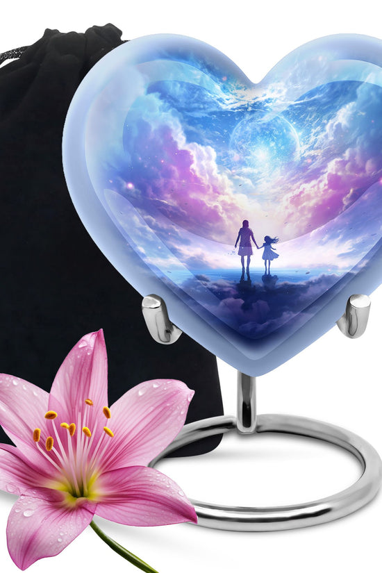 Peaceful Sky Memorial Urn - Heavenly Angel Cremation Urn For Loved Ones