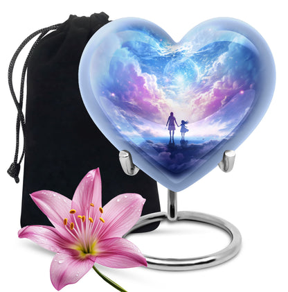 Peaceful Sky Memorial Urn - Heavenly Angel Cremation Urn For Loved Ones