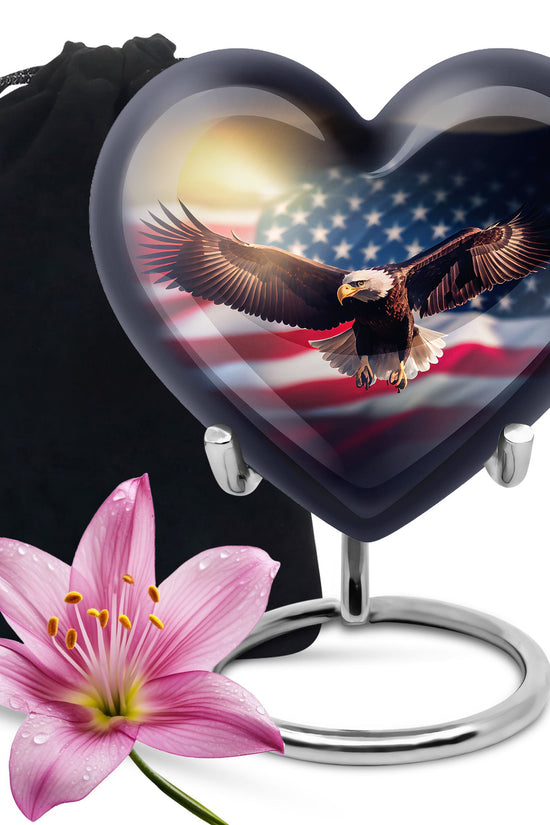 American Tribute Cremation Urn - Military Funeral Urn For Male & Female