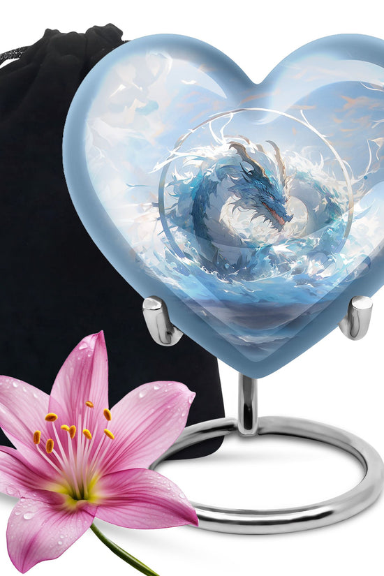 BlueImperial Dragon Memorial Urn For Human Ashes - Decorative Funeral Urn