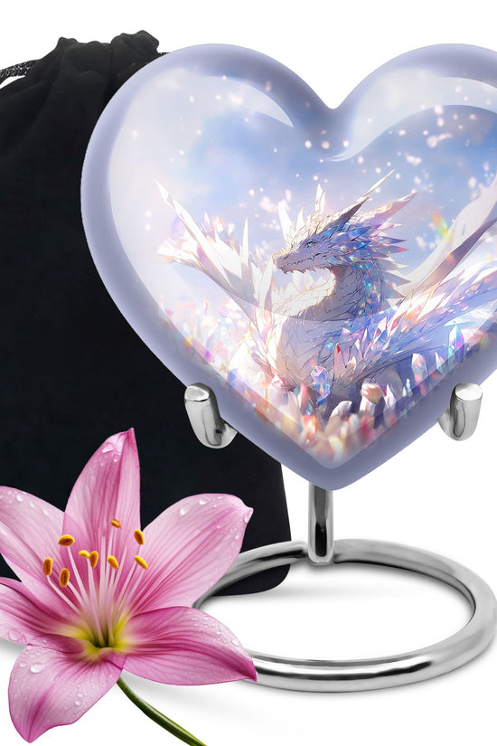 Crystal Dragon Spirit Funeral Urn For Human Ashes - Decorative Burial Urn