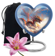 Golden Phoenix Dragon Funeral Urn For Human Ashes - Decorative Memorial Urn