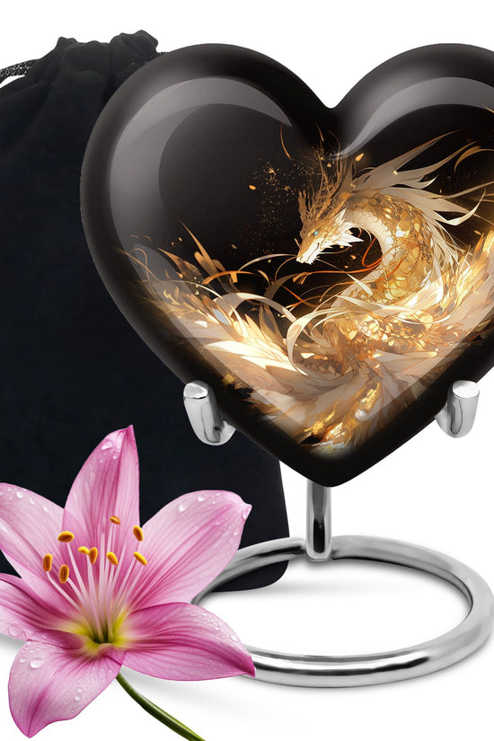 Dragon Guardian Funeral Urn For Human Ashes - Artistic Aluminium Urn