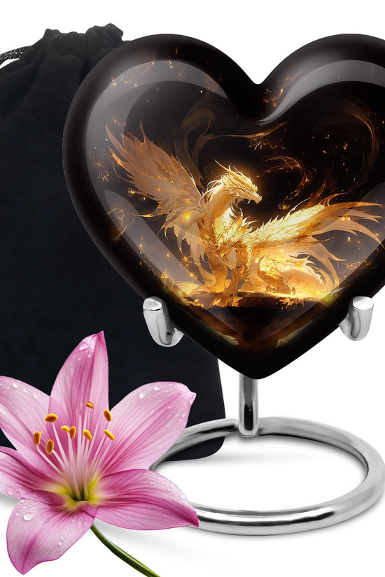 Celestial Dragon Flame Cremation Urn - Premium Adult Urn For Ashes