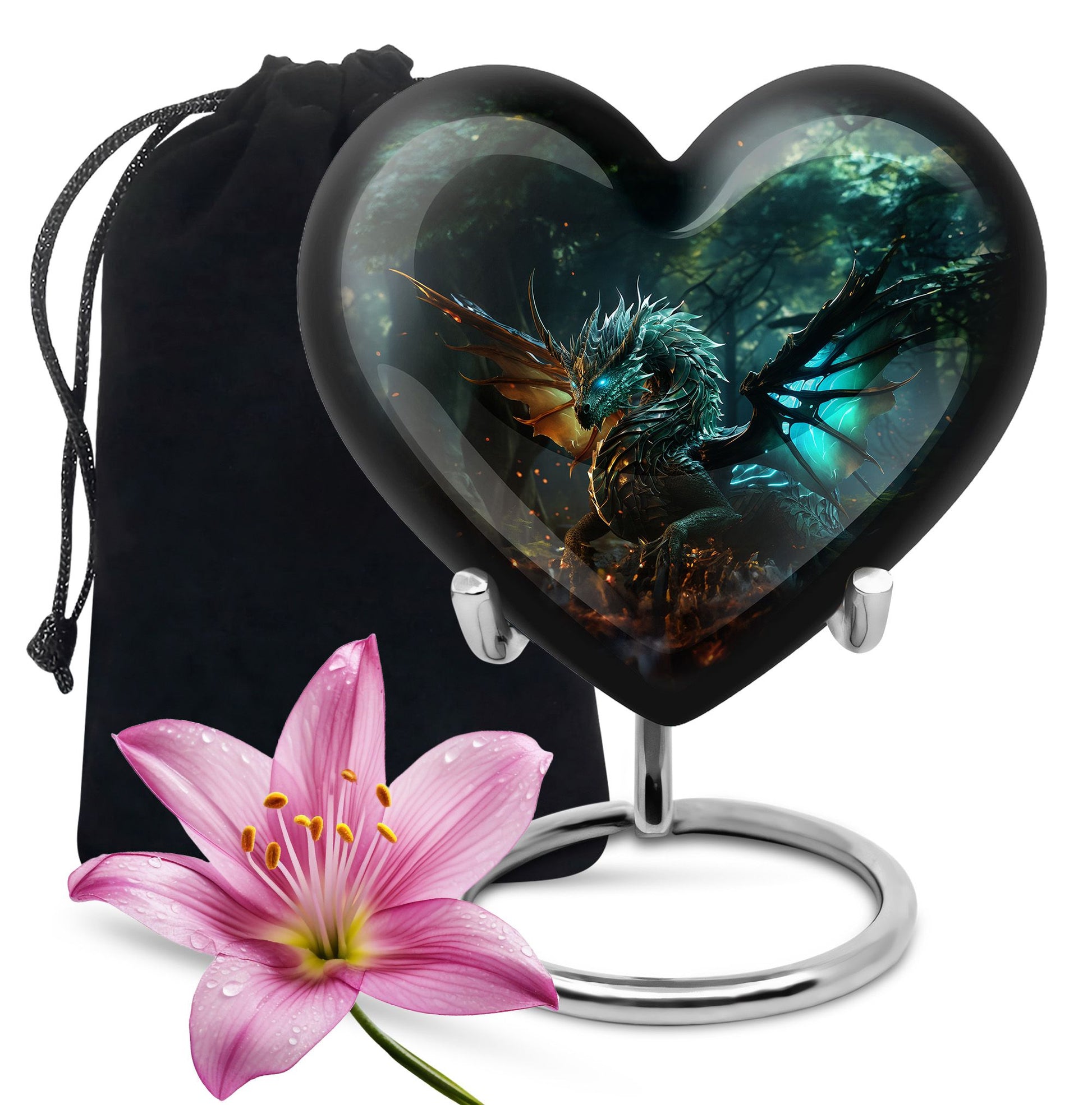 Dragon Galaxy Funeral Urn For Adults - Celestial Aluminium Ashes Urn