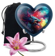 Colourful Artistic Cremation Urn - Large Memorial Urn For Adult Ashes