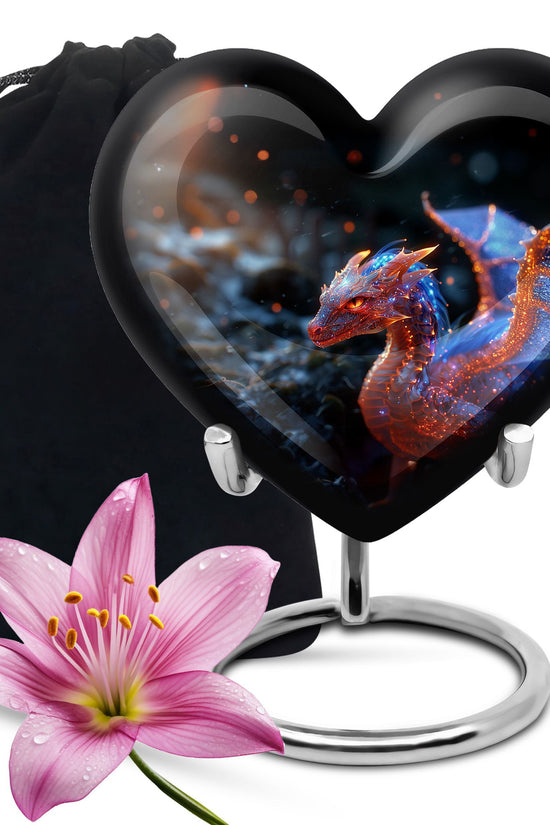 Golden Dragon Wings Cremation Urn For Adults - Artistic Funeral Urn