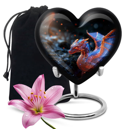 Golden Dragon Wings Cremation Urn For Adults - Artistic Funeral Urn