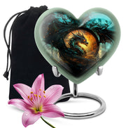 Dragon Warrior Funeral Urn - Aluminium Cremation Urn For Adult Ashes