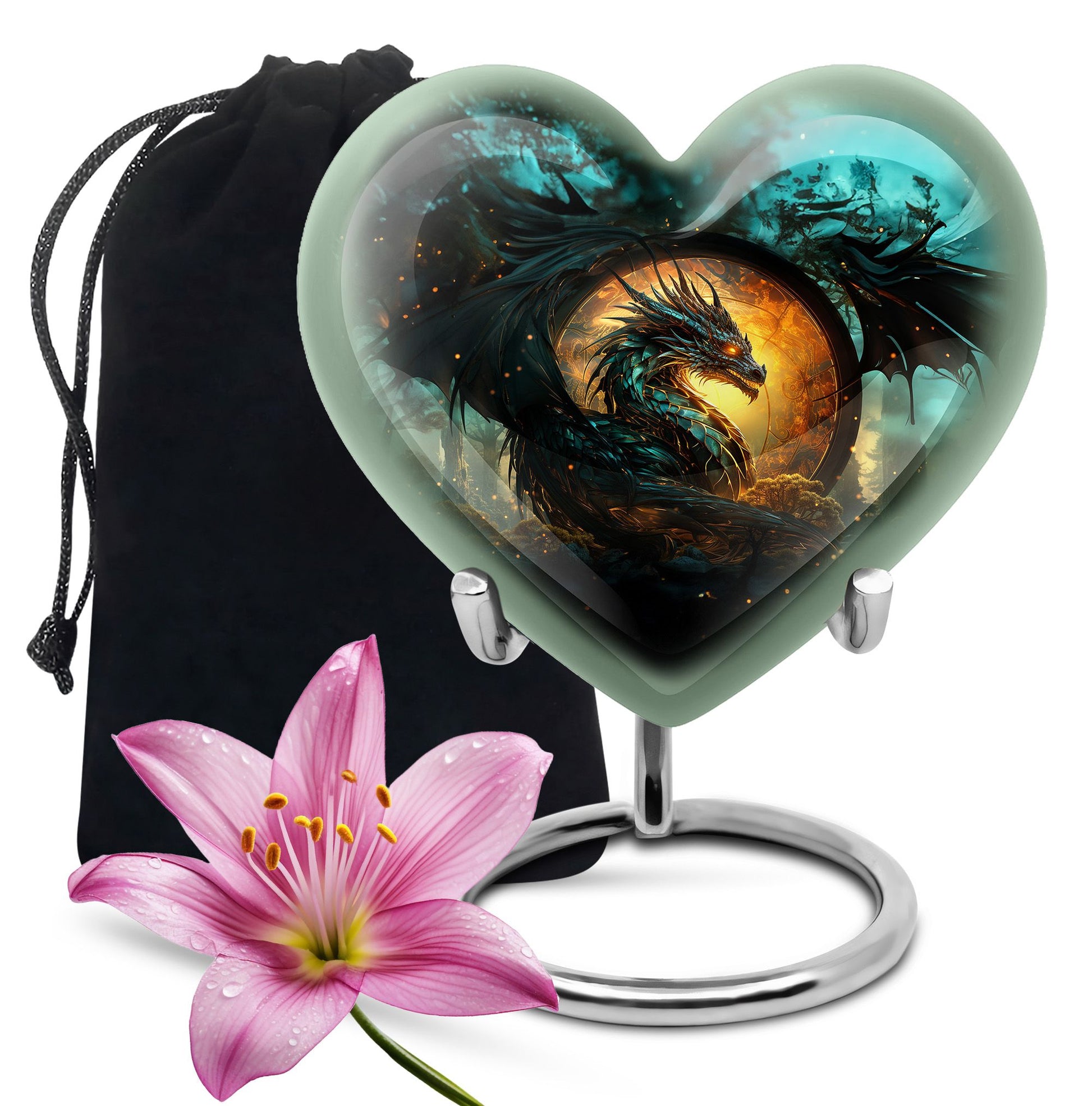 Dragon Warrior Funeral Urn - Aluminium Cremation Urn For Adult Ashes