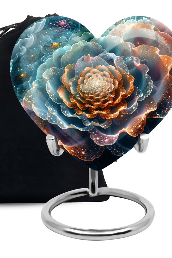 Flower Theme Cremation Urn - Large Memorial Urn For Adult Ashes