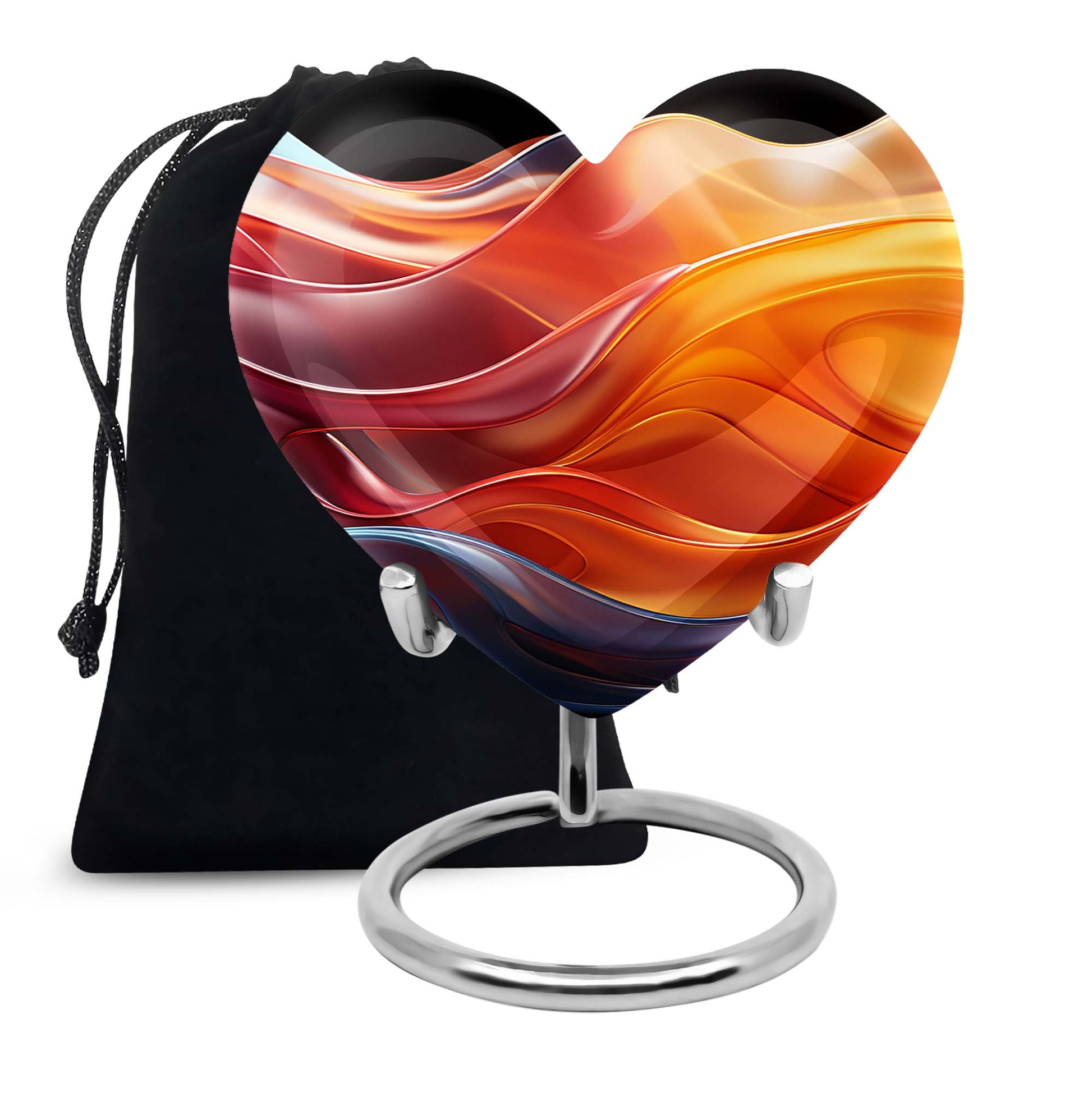 Cremation Urn For Ashes - Black Aluminum Urn For Loved Ones