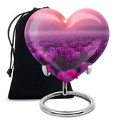 Sunset Pink Tulip Funeral Urn - Elegant Cremation Urn For Human Ashes