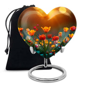Tulip Garden Memorial Urn - Flower Theme Funeral Urn For Ashes