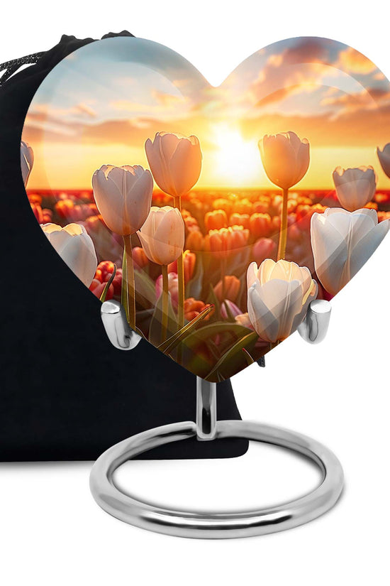 Serene Sunset Tulip Urn - Premium Memorial Urn For Loved Ones