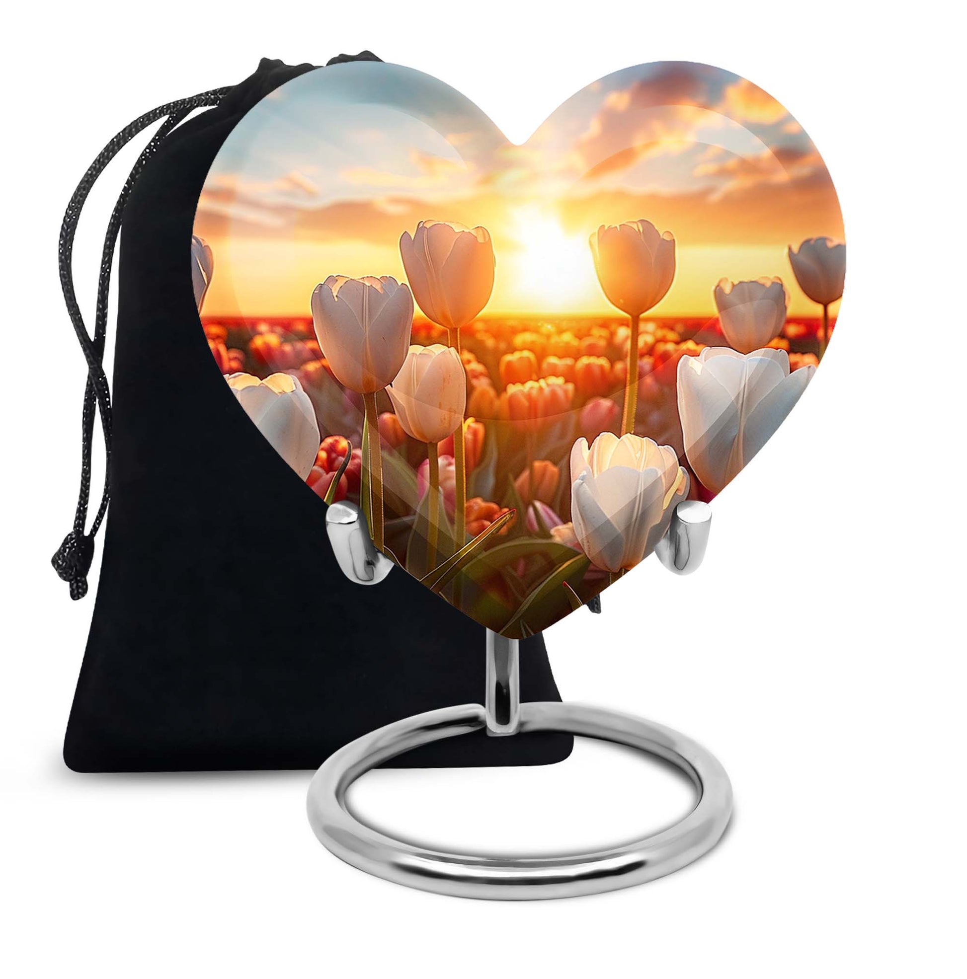 Serene Sunset Tulip Urn - Premium Memorial Urn For Loved Ones