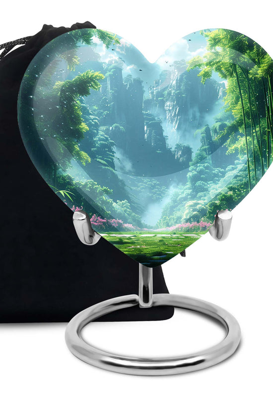 Forest Landscape Funeral Urn - Nature Cremation Urn For Human Ashes