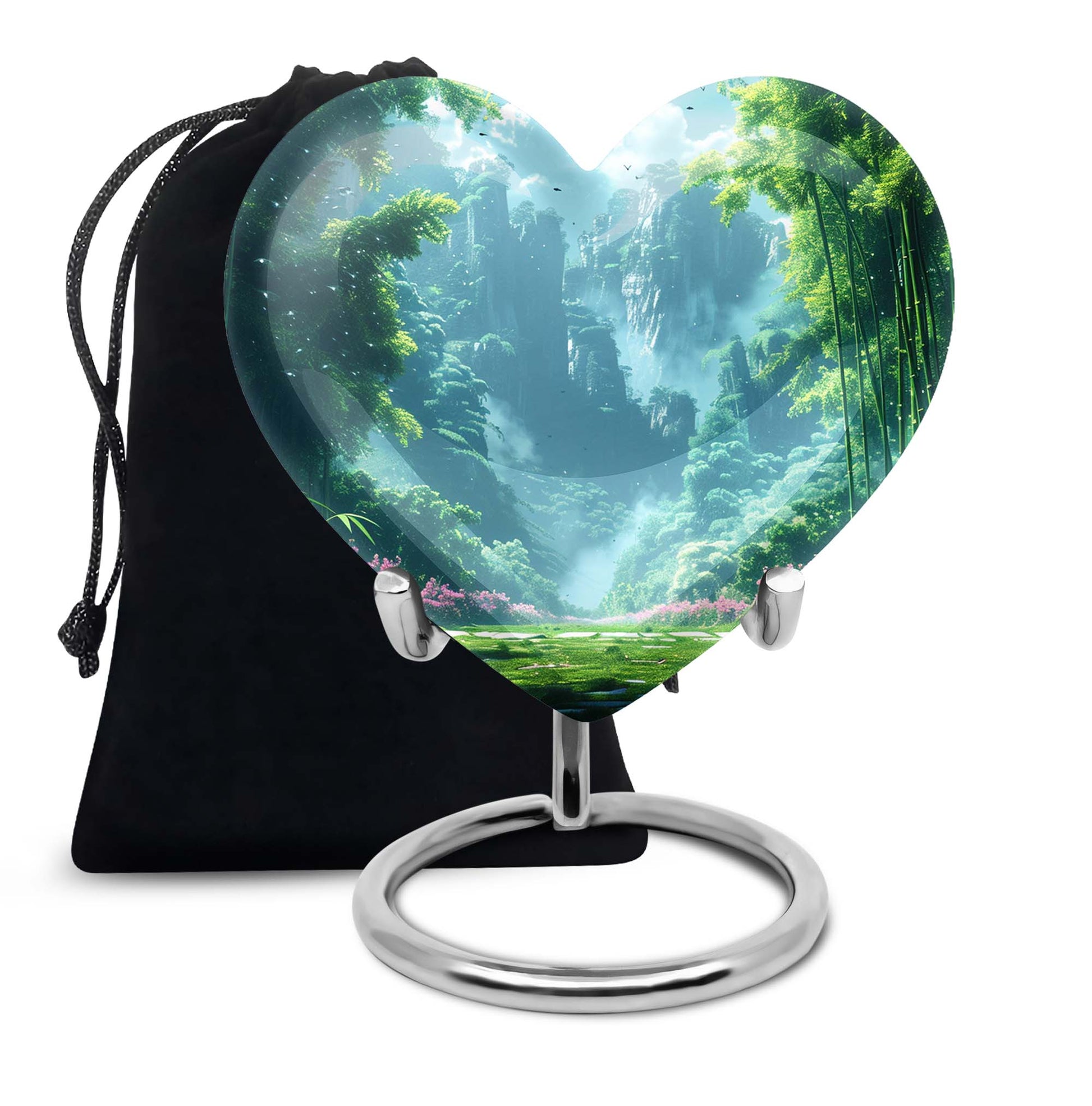Forest Landscape Funeral Urn - Nature Cremation Urn For Human Ashes