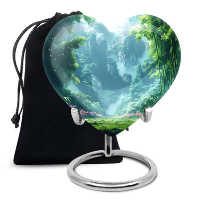 Forest Landscape Funeral Urn - Nature Cremation Urn For Human Ashes