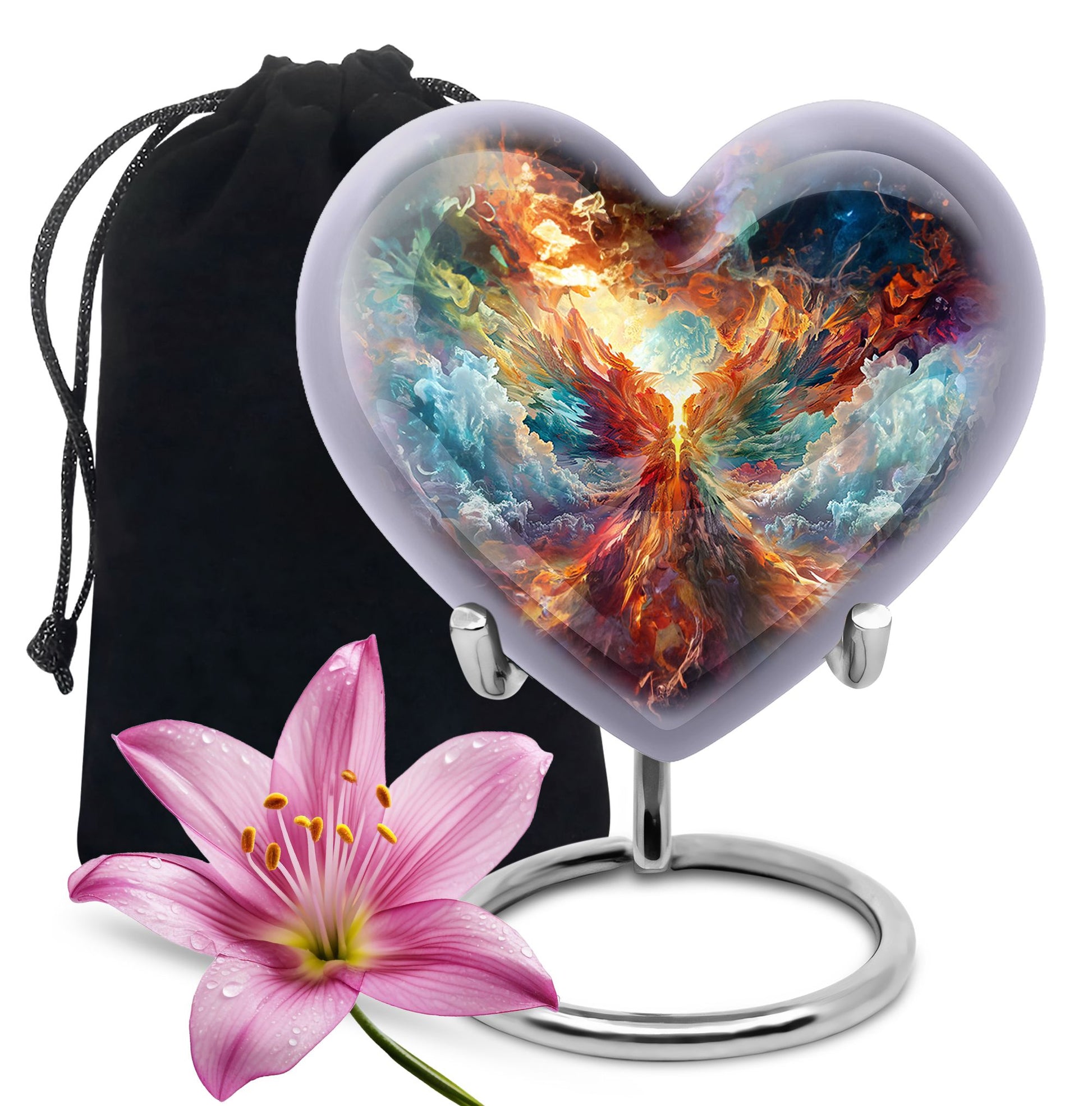Heavenly Phoenix Cremation Urn - Symbolic Urn For Adult Ashes