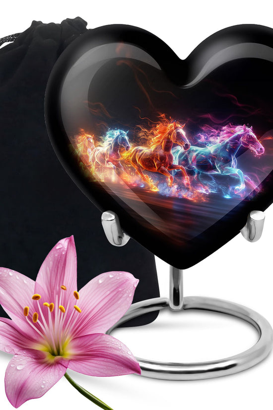 Horse Tribute Cremation Urn - Aluminium Cremation Urn For Burial