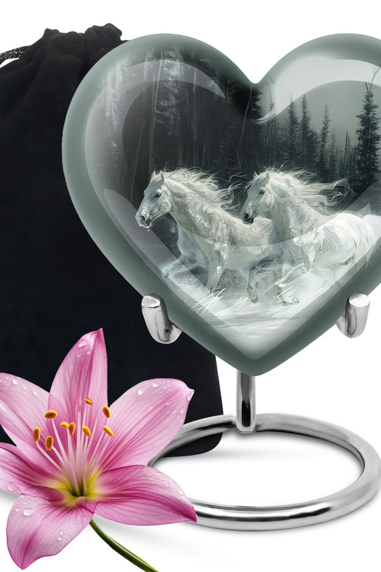 White Horse Fneral Urn - Unique Memorial Urn For Burial