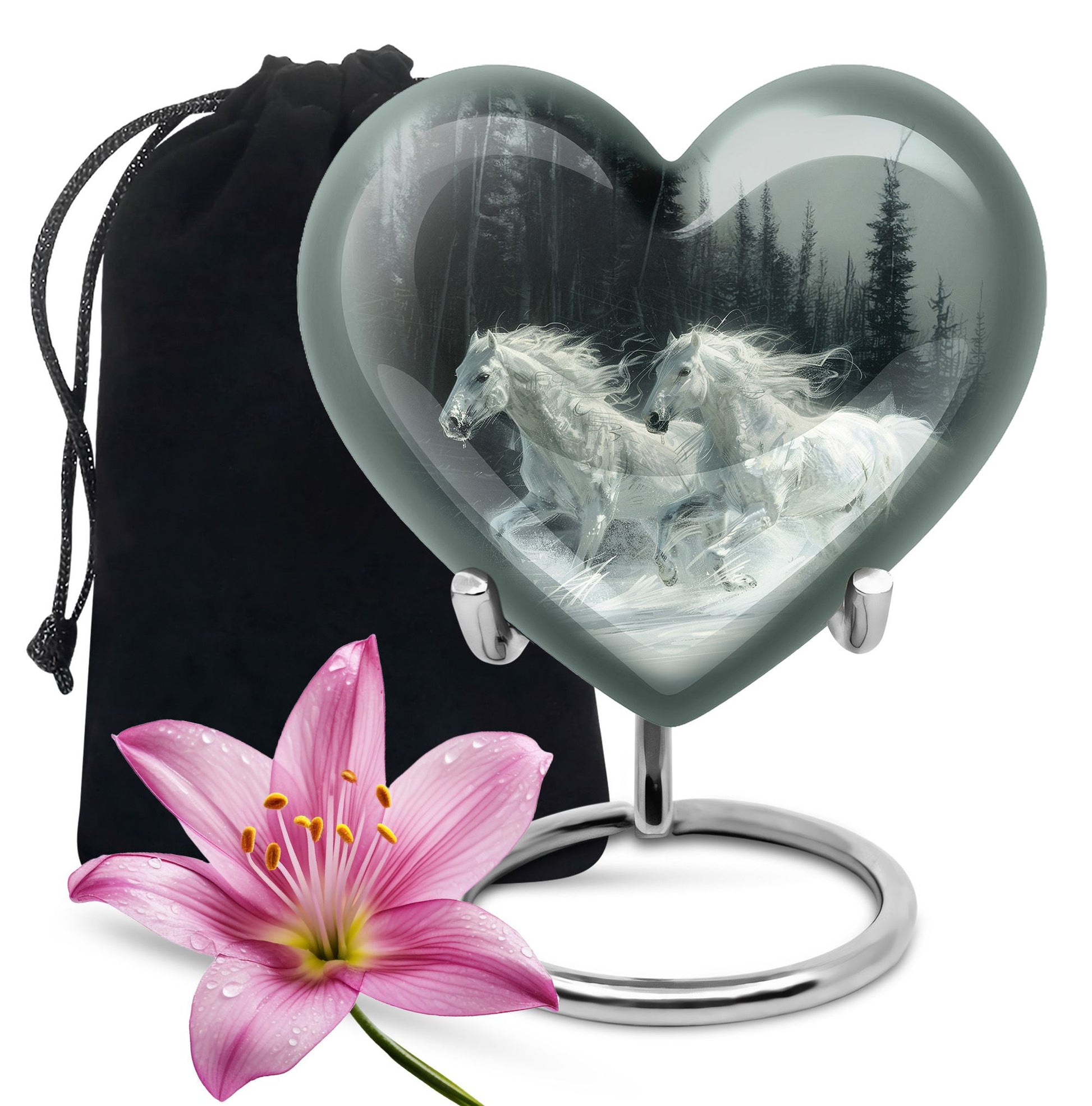 White Horse Fneral Urn - Unique Memorial Urn For Burial