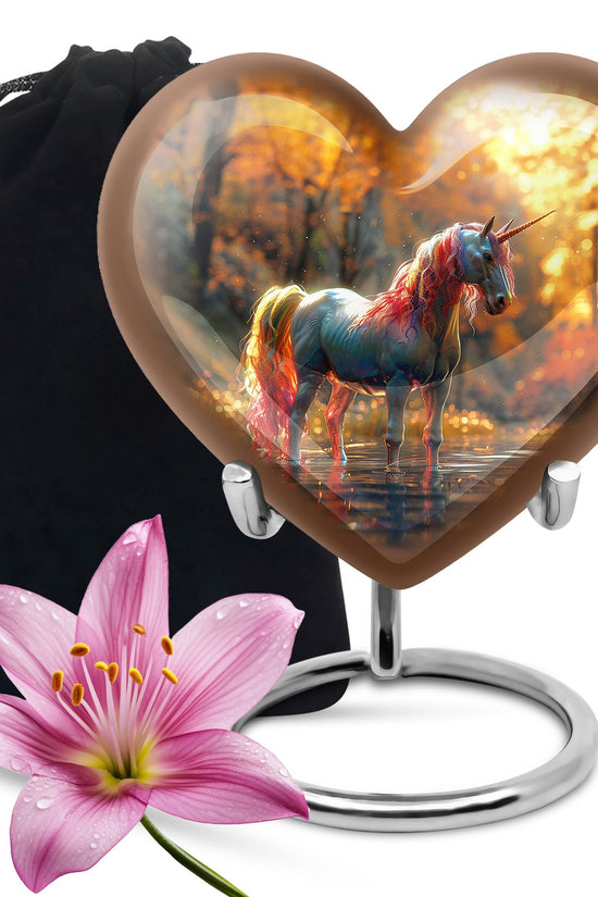 Mystical Unicorn Cremation Urn - Fantasy Memorial Urn For Adult Ashes