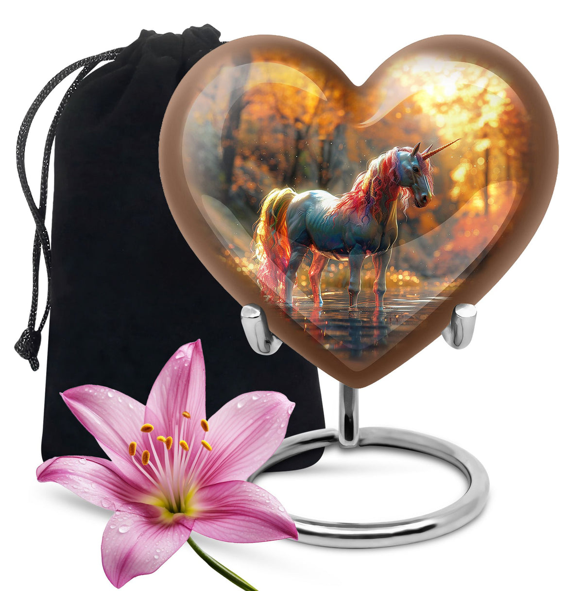 Mystical Unicorn Cremation Urn - Fantasy Memorial Urn For Adult Ashes