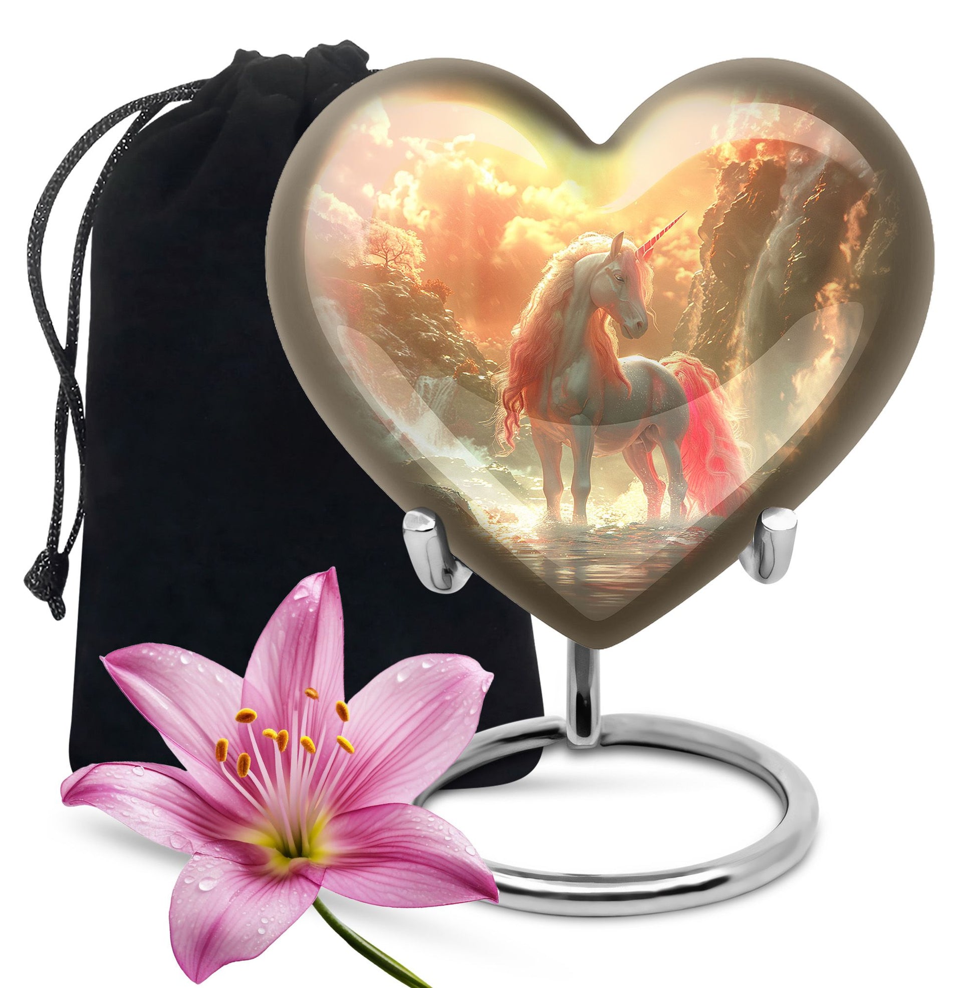 Unicorn Theme Memorial Urn - Beautiful Cremation Urn For Human Ashes
