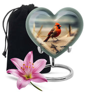Nature Cardinal Memorial Urn - Beautiful Funeral Urn for Adults Ashes