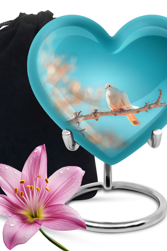 Dove Funeral Urn - Large Memorial Urn For Male & Female