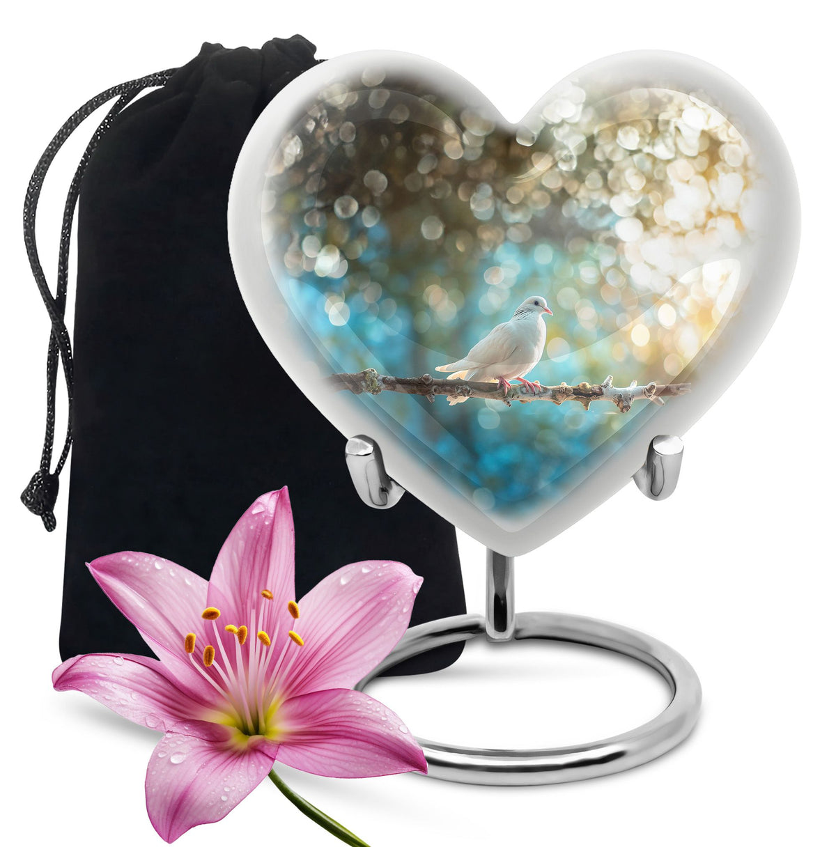 Dove Memorial Urn For Ashes - Forest Funeral Urn For Burial